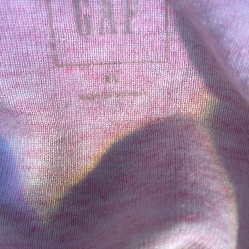 GAP Heather Pink Cotton Stretch Tee Shorts Sleeve Crew Neck - Picture 9 of 9